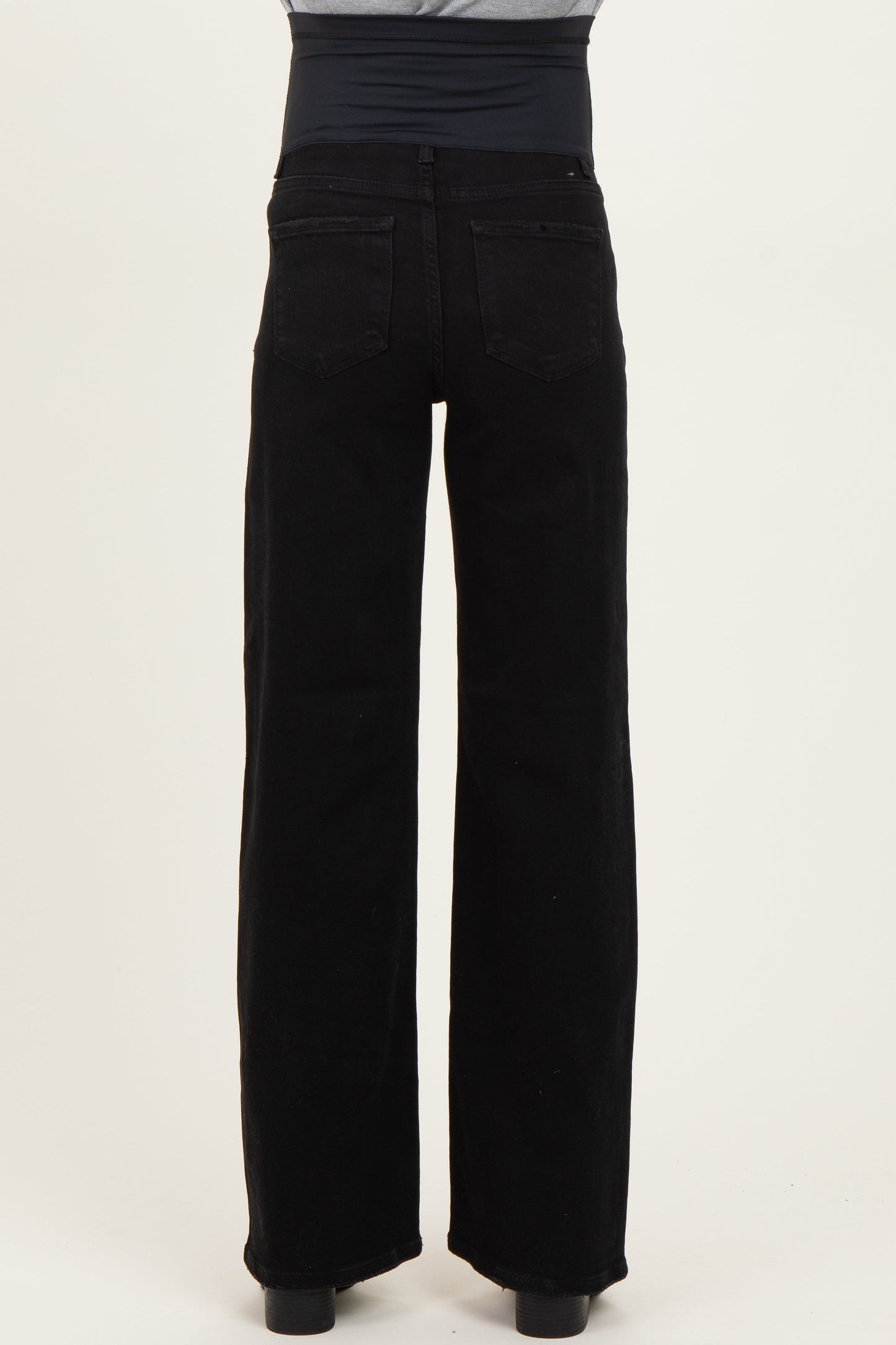Black Classic Wide Leg Maternity Jeans