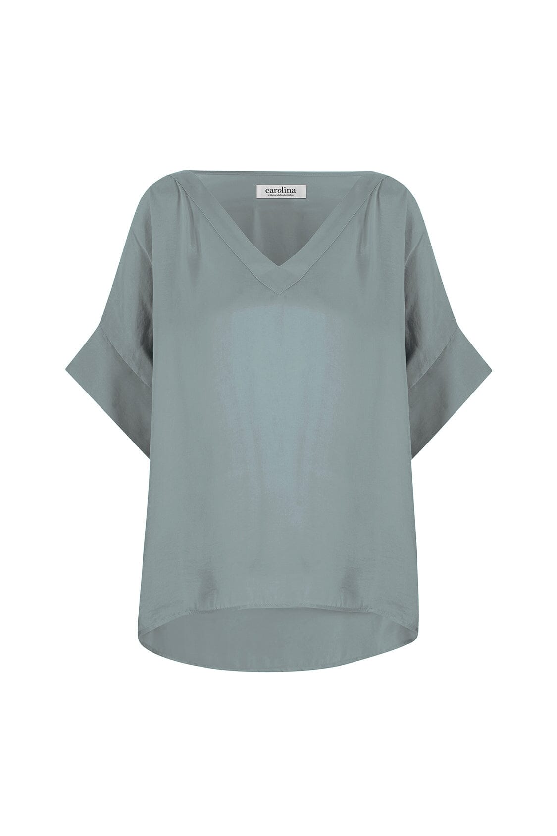 Bianca Short Sleeve Top Pistachio with V Neck