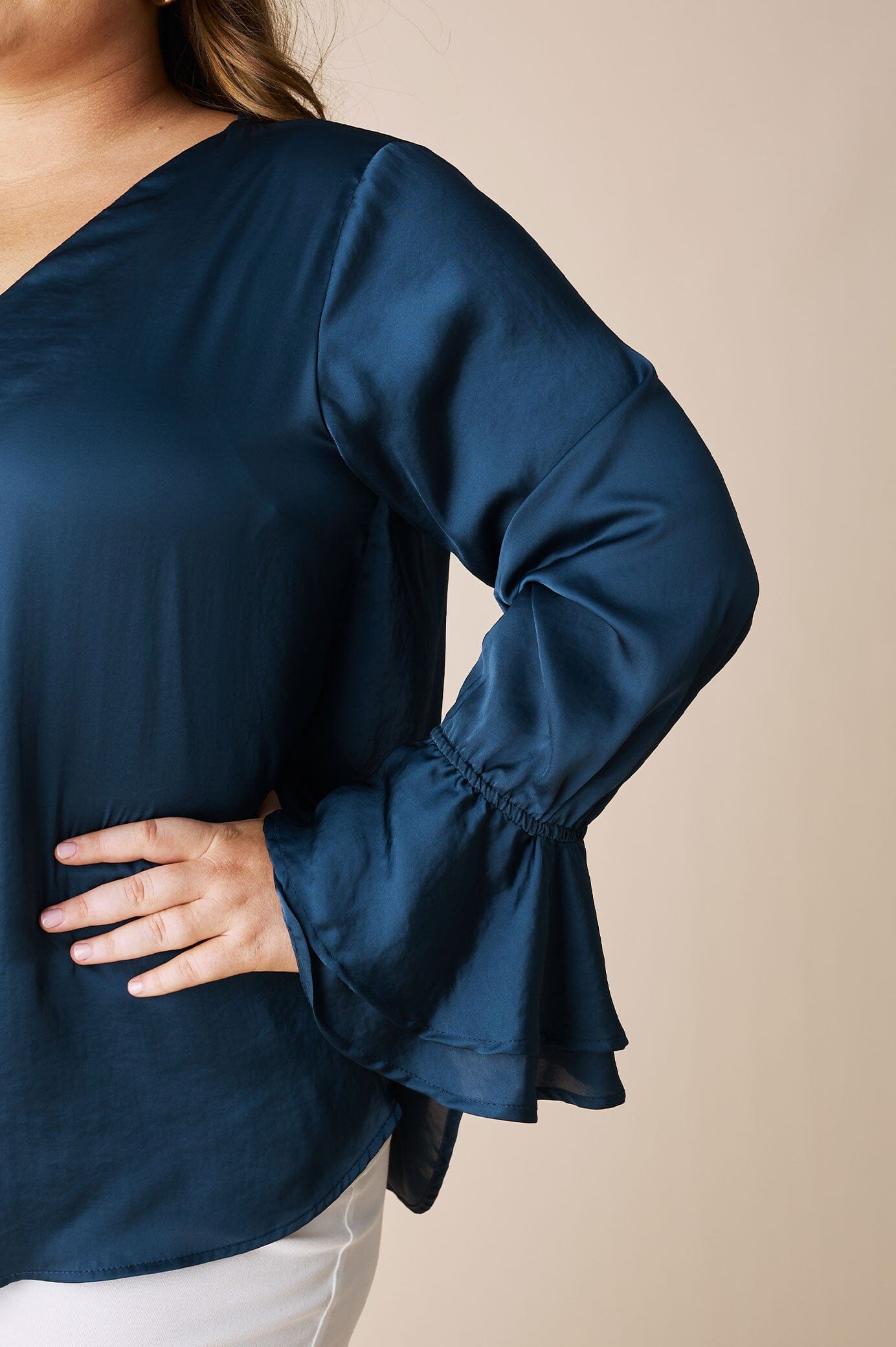 Lola Long Sleeve Top Navy