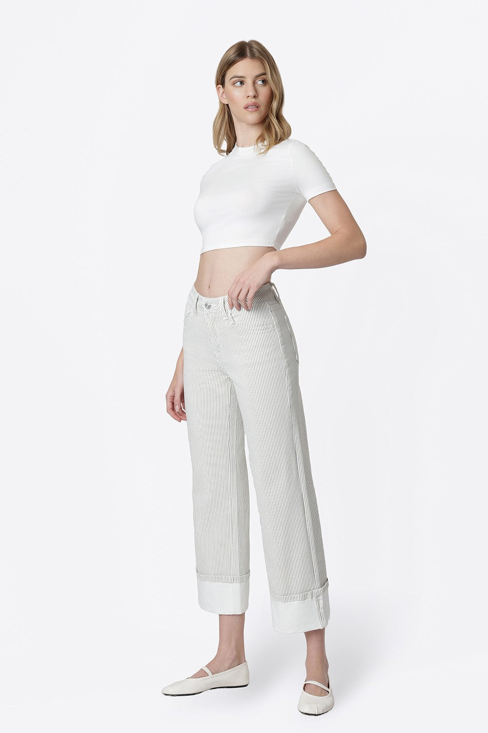 Vevert Striped Cuff Jean