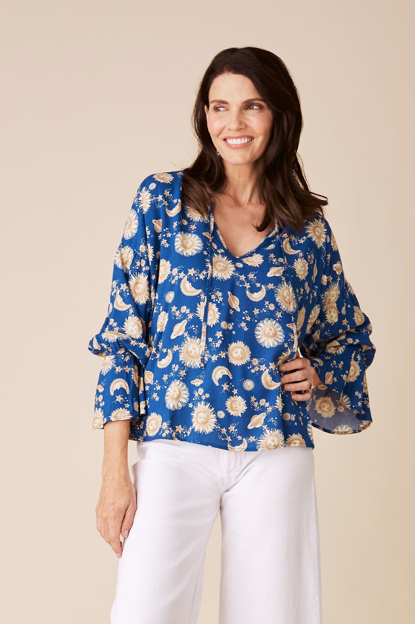 Celeste Long Sleeve Top Indigo