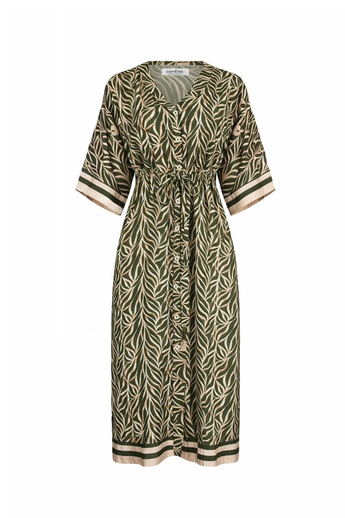 Natalia Short Sleeve Dress in Olive