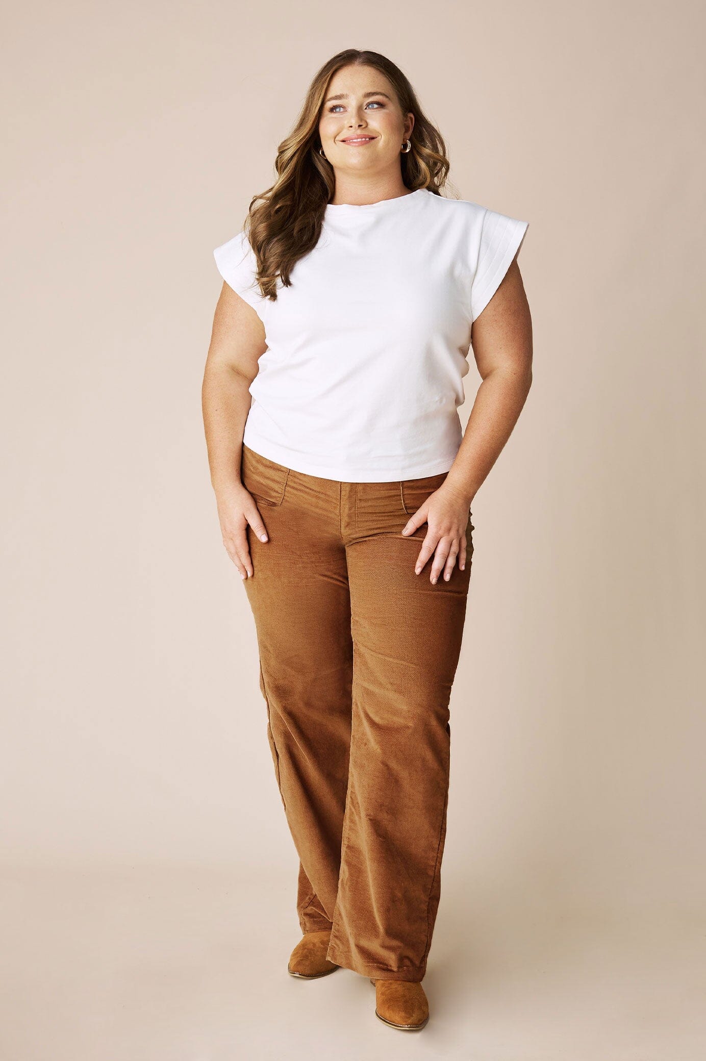 Tamsin Corduroy Pants Camel