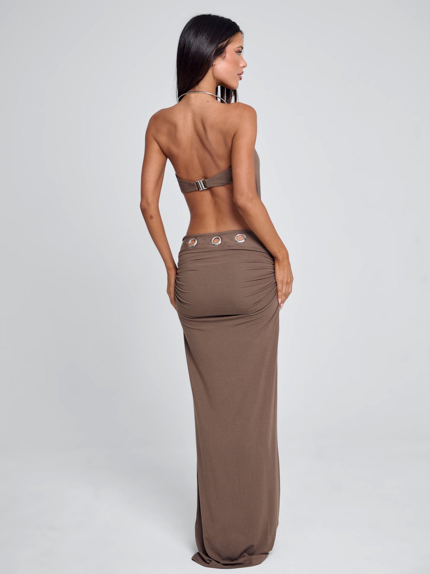 BELLINA MAXI DRESS BROWN