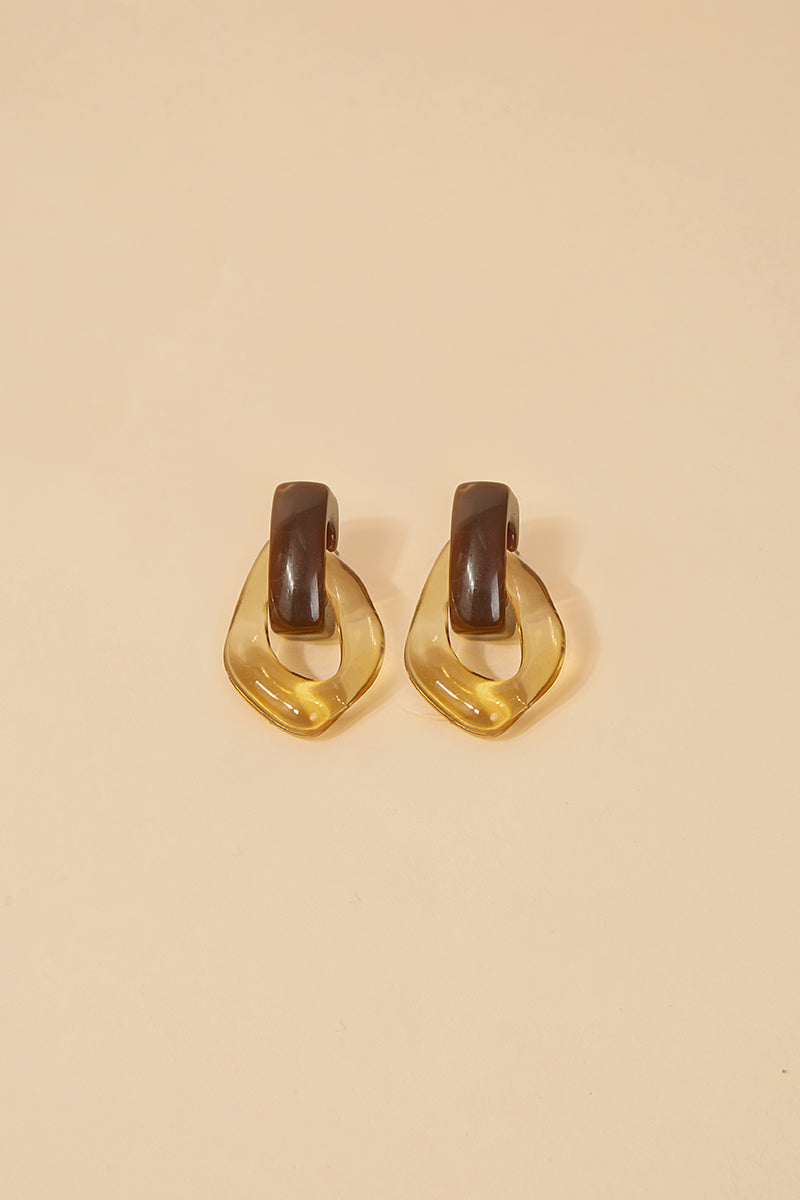 Pendientes Glossy Swan Choco · Rêverie ·