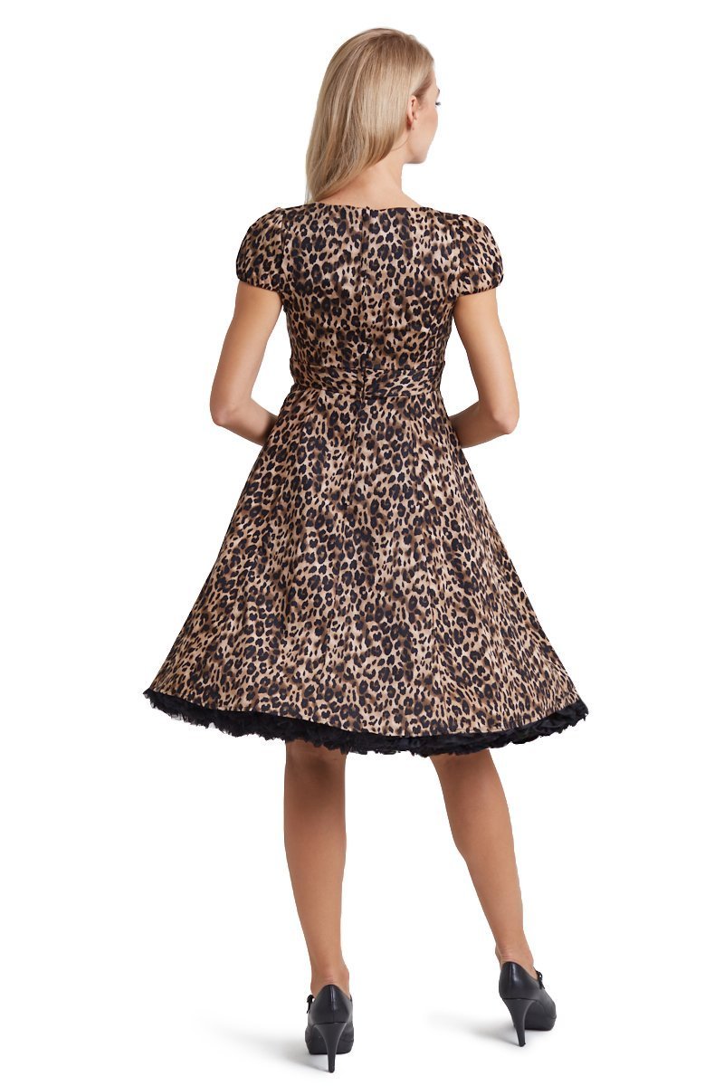Claudia Brown Leopard Print Swing Dress