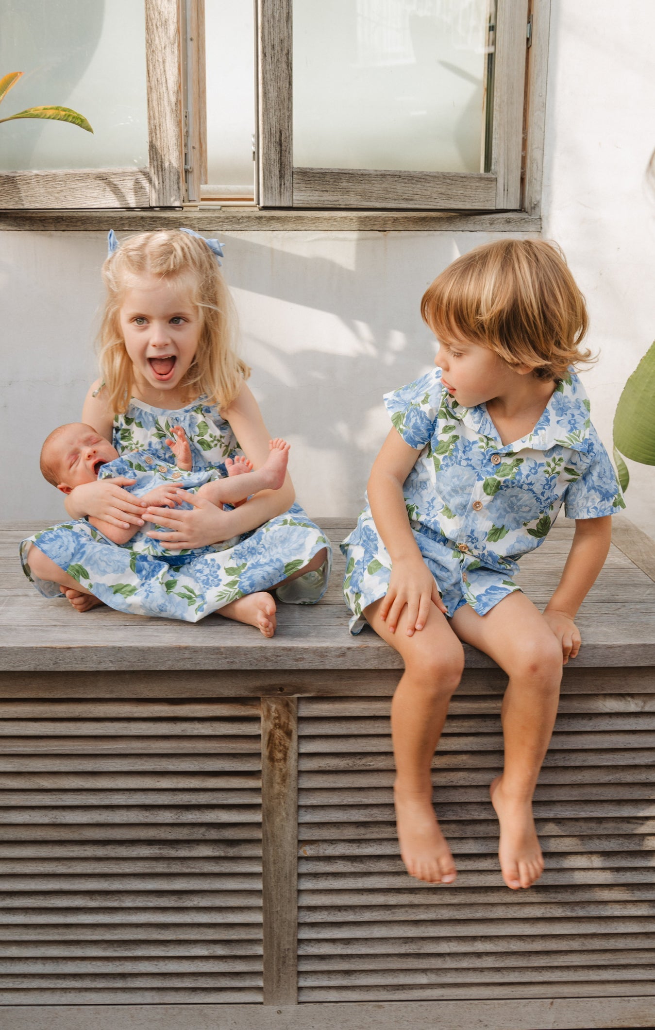 Rowan Onesie ~ Cottage Floral Blue
