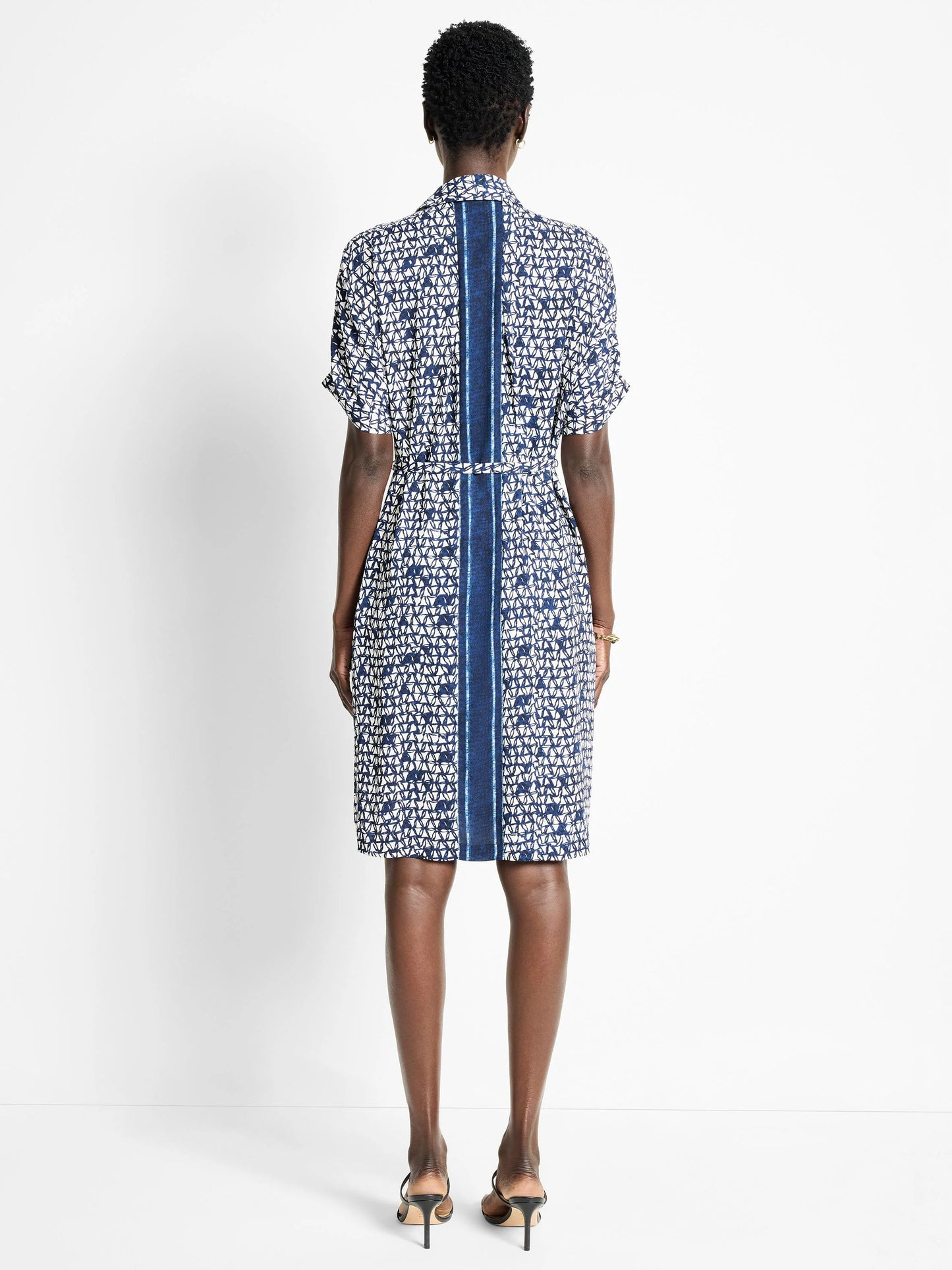 Etched Angles Belted Devon Dress