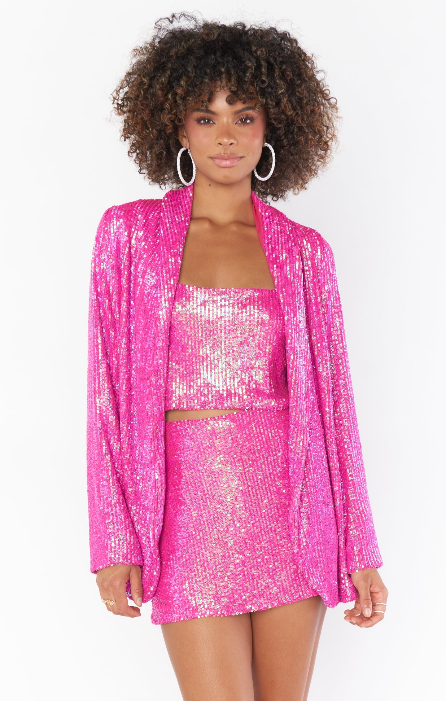 All Night Skort ~ Pink Disco Sequin