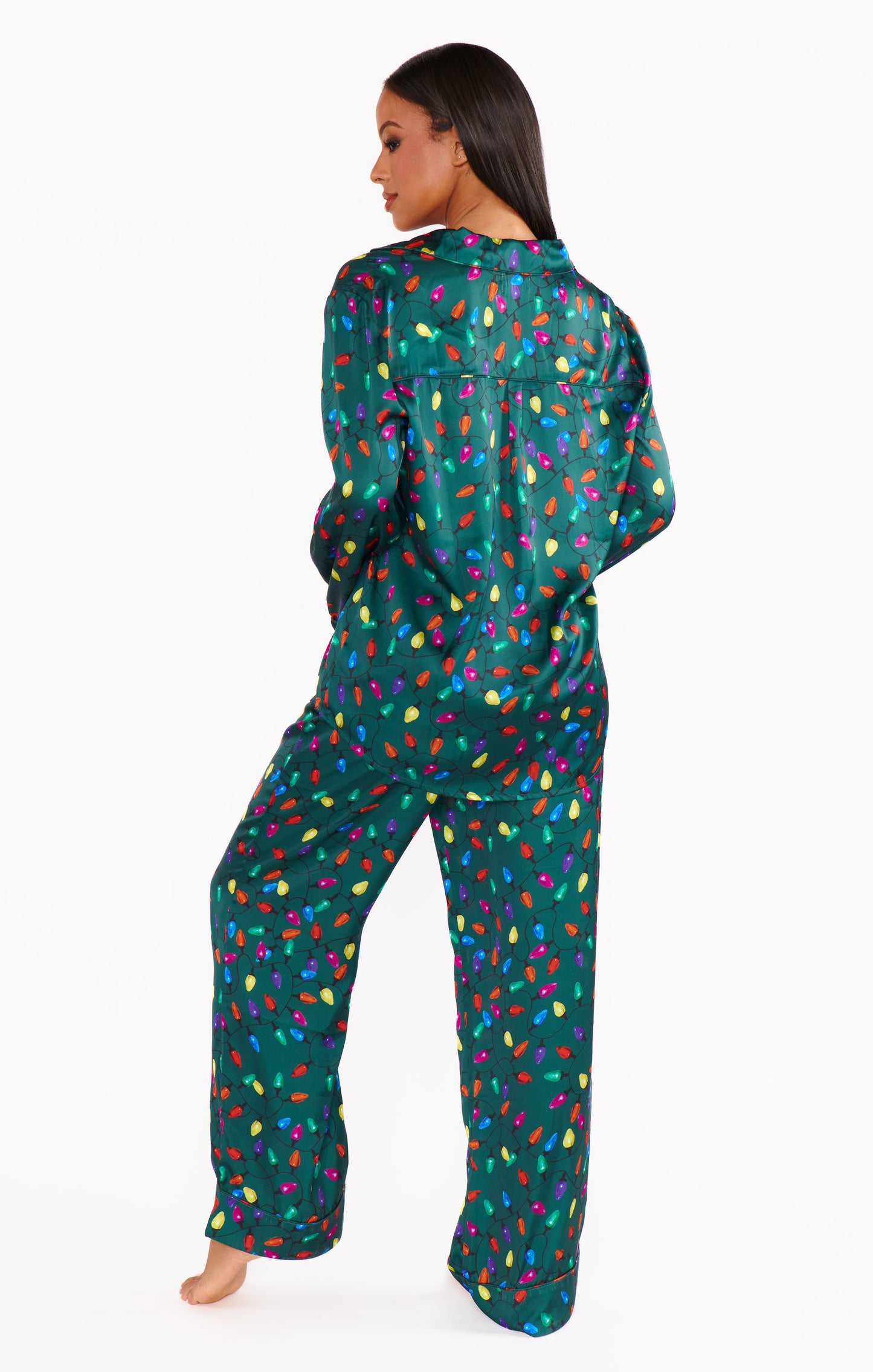 Classic PJ Set ~ Festive Lights Silky