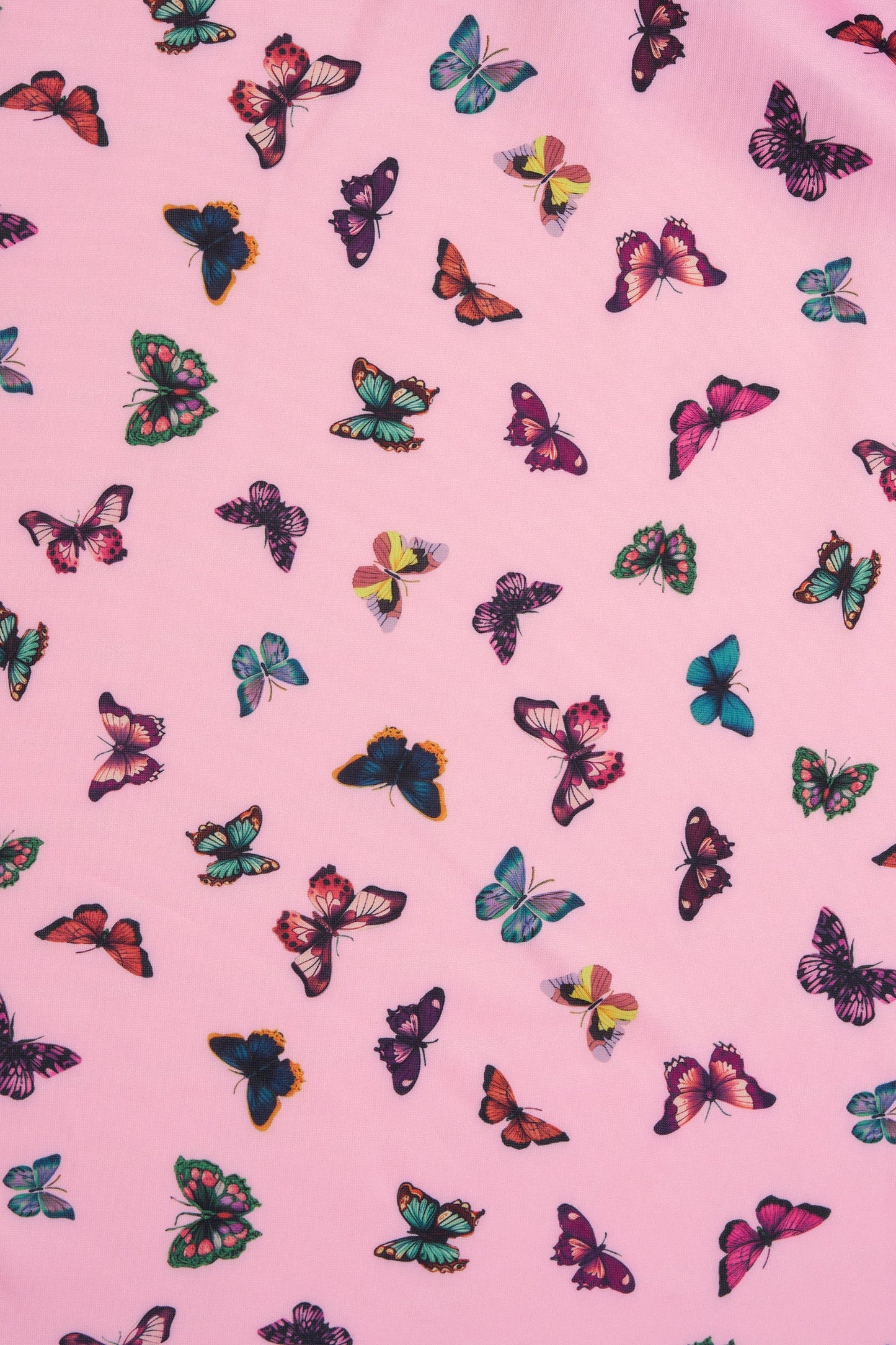 Lily Off Shoulder Pink Butterfly Swing Dress