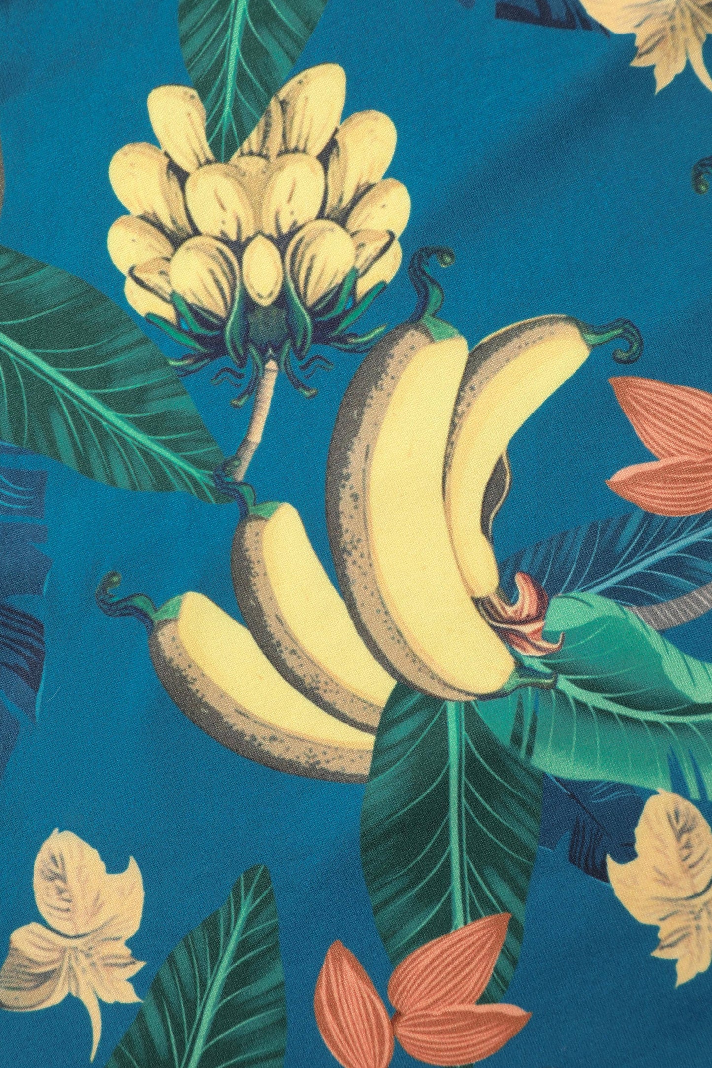 Billie Banana Print Dress In Blue