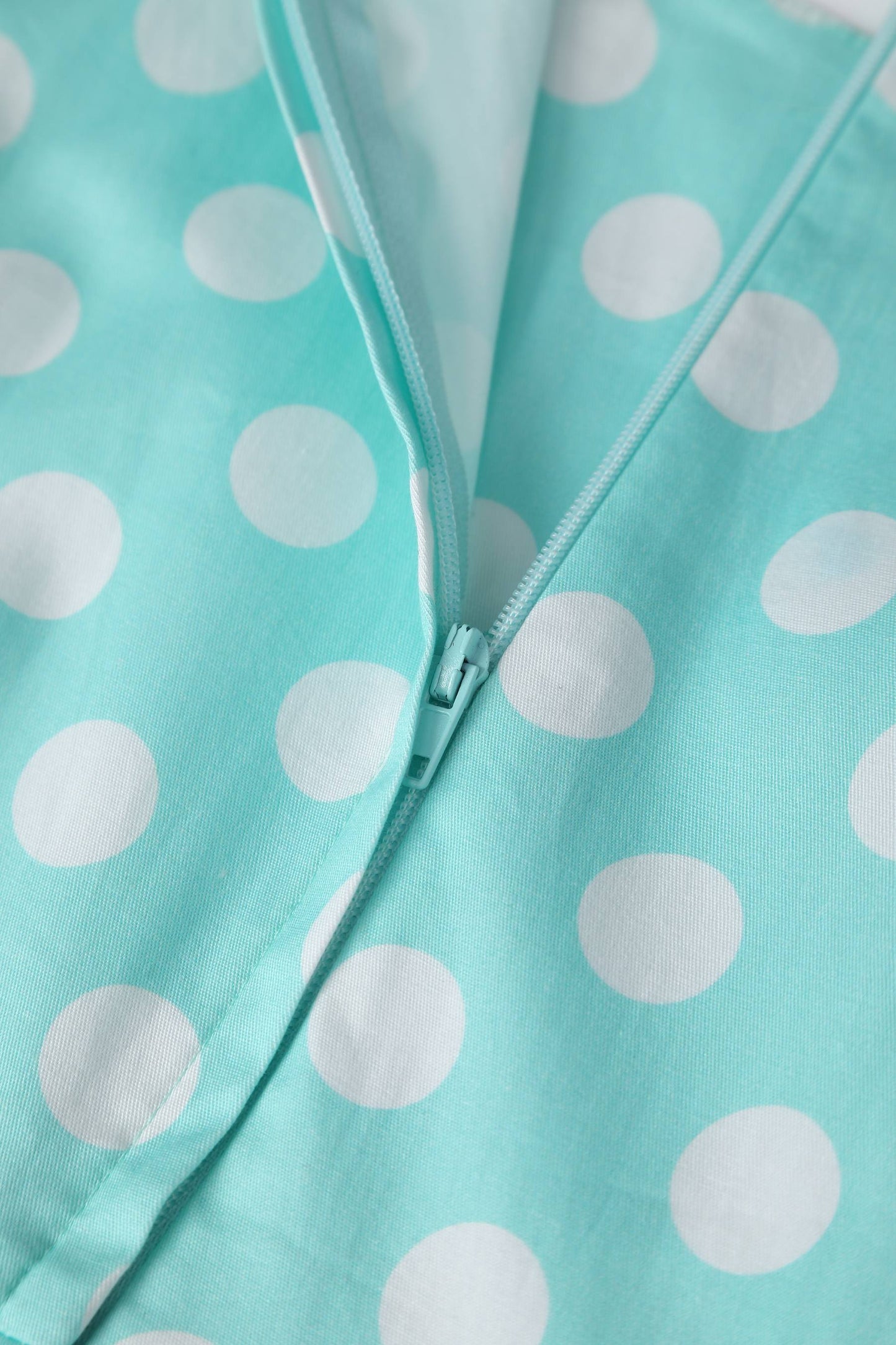 Amanda Polka Dot Flared Dress In Mint Green