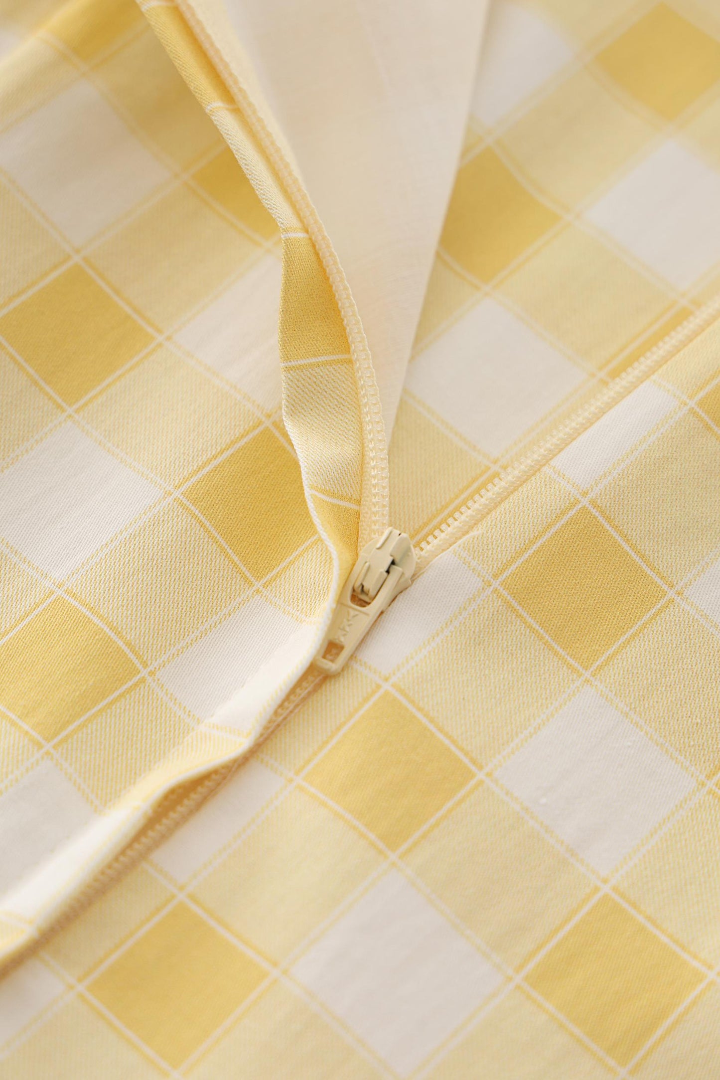 Amanda Yellow Gingham Swing Dress