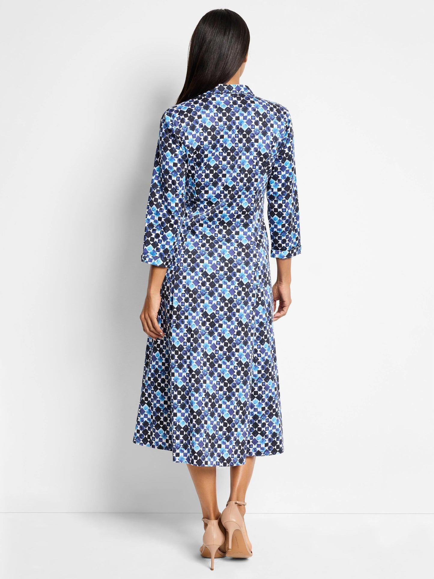 Blue Baubles Shirt Dress