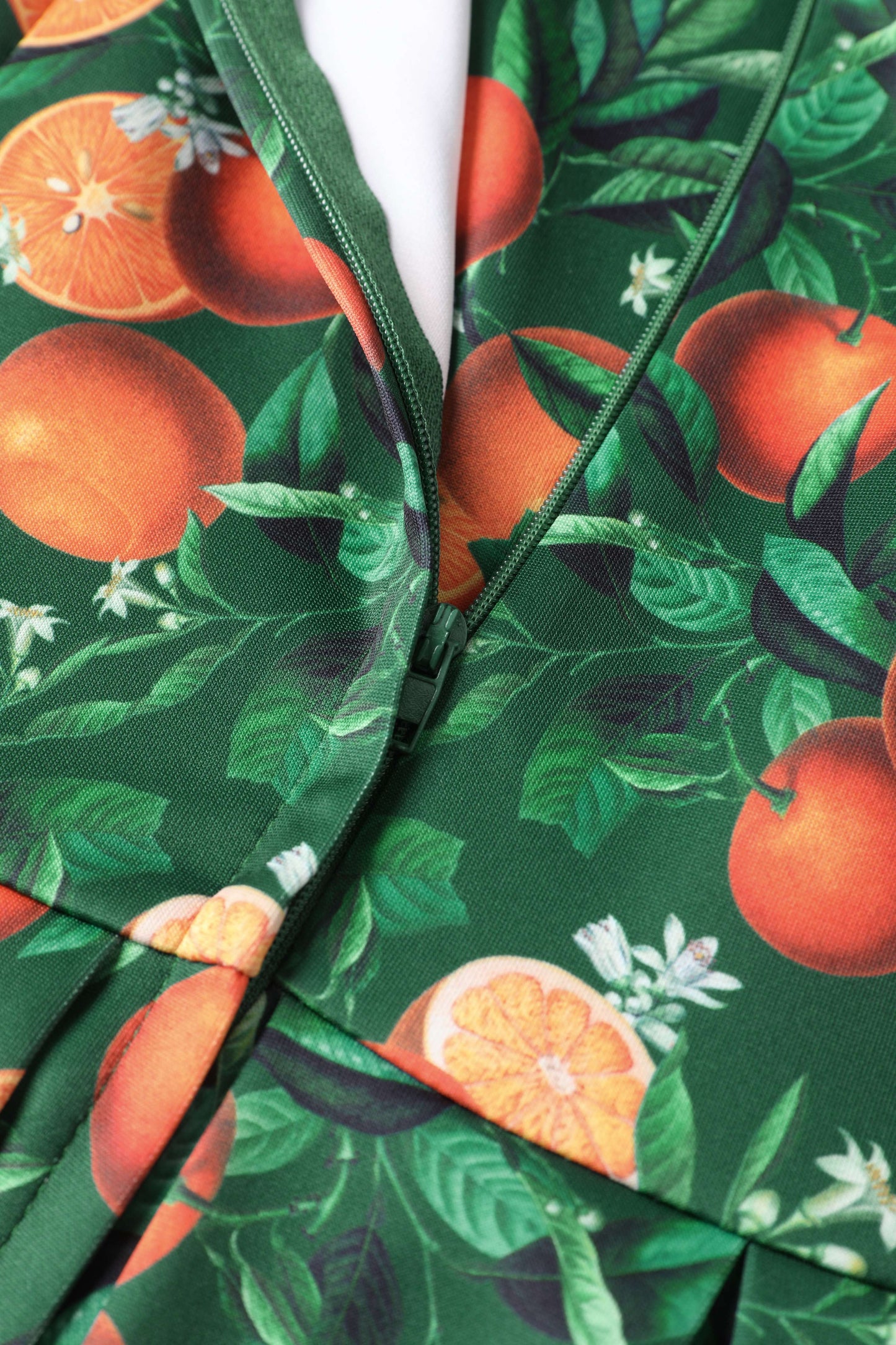 Amanda Orange Flared Dress In Green