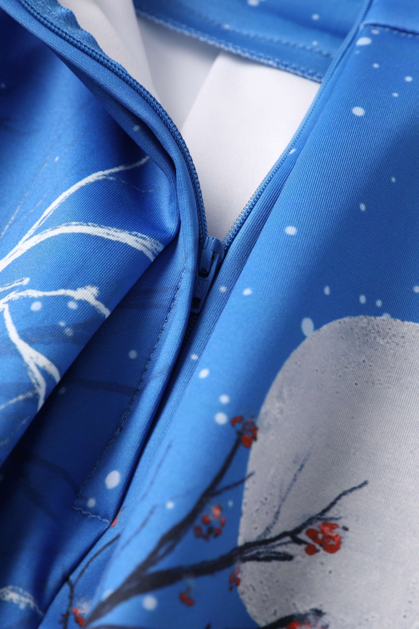 Aisley Snowy Christmas Night Reindeer Midi Skirt