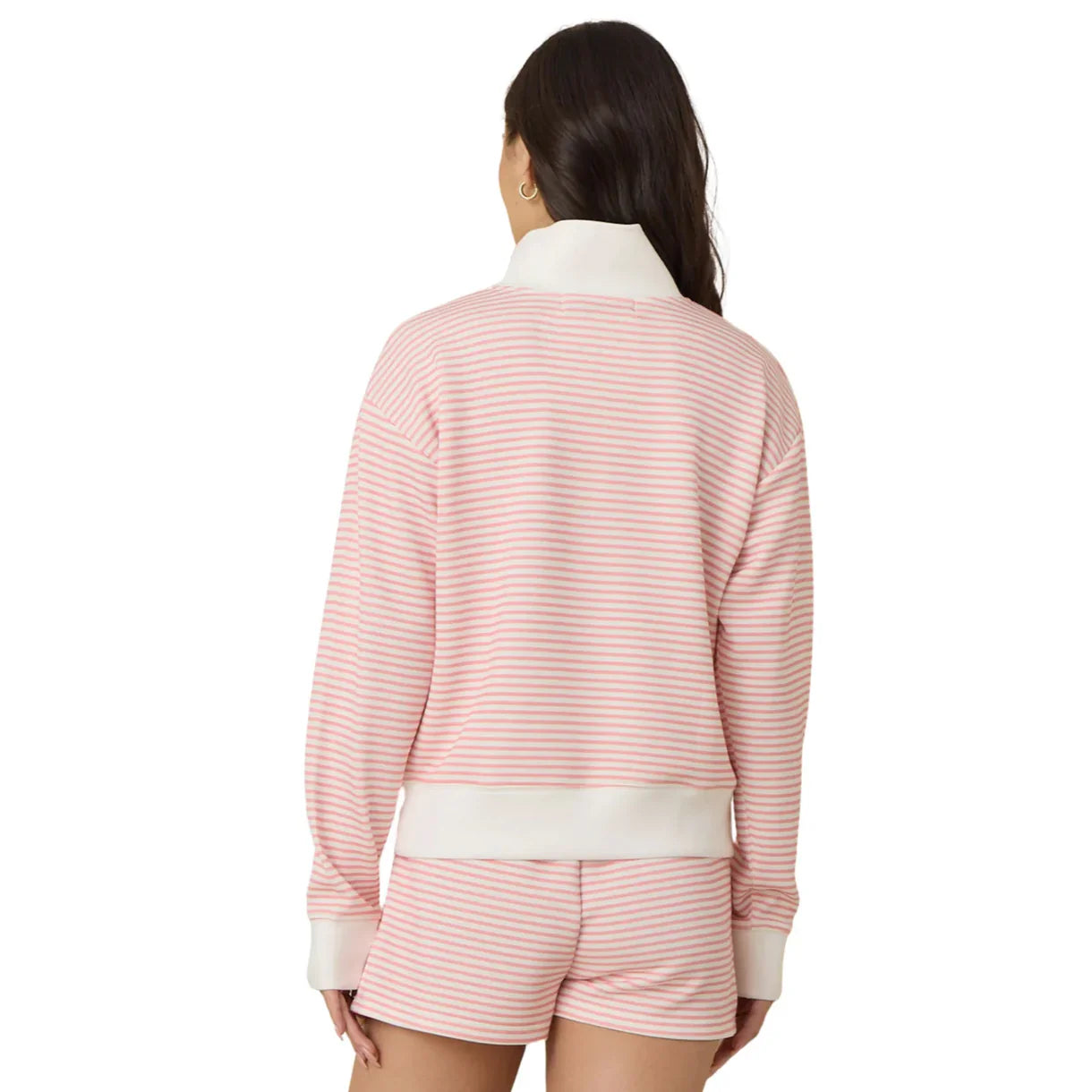 Striped Cloud Fleece Quarter Zip