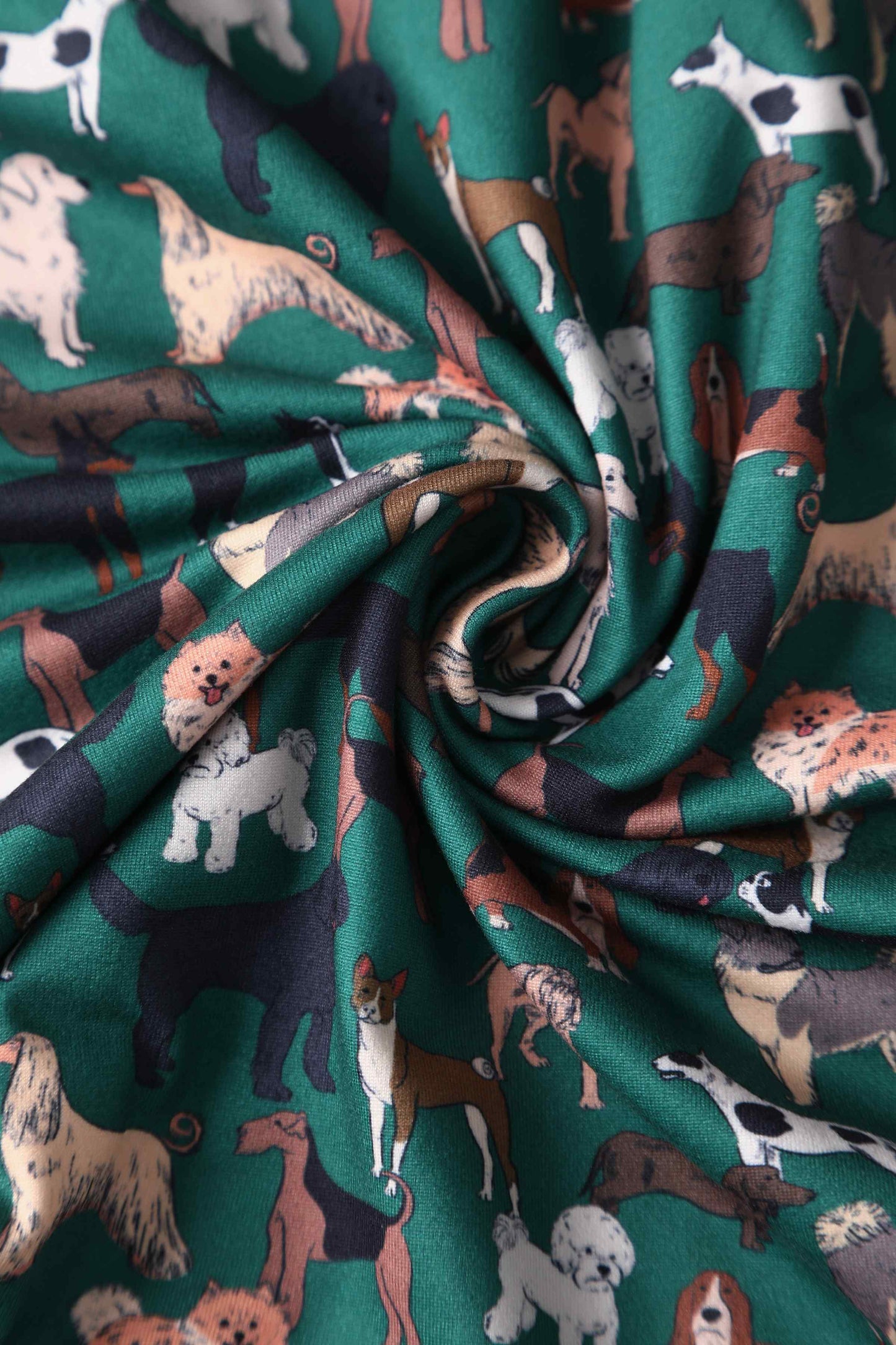 Matilda Dog Lover Wrap Dress In Green