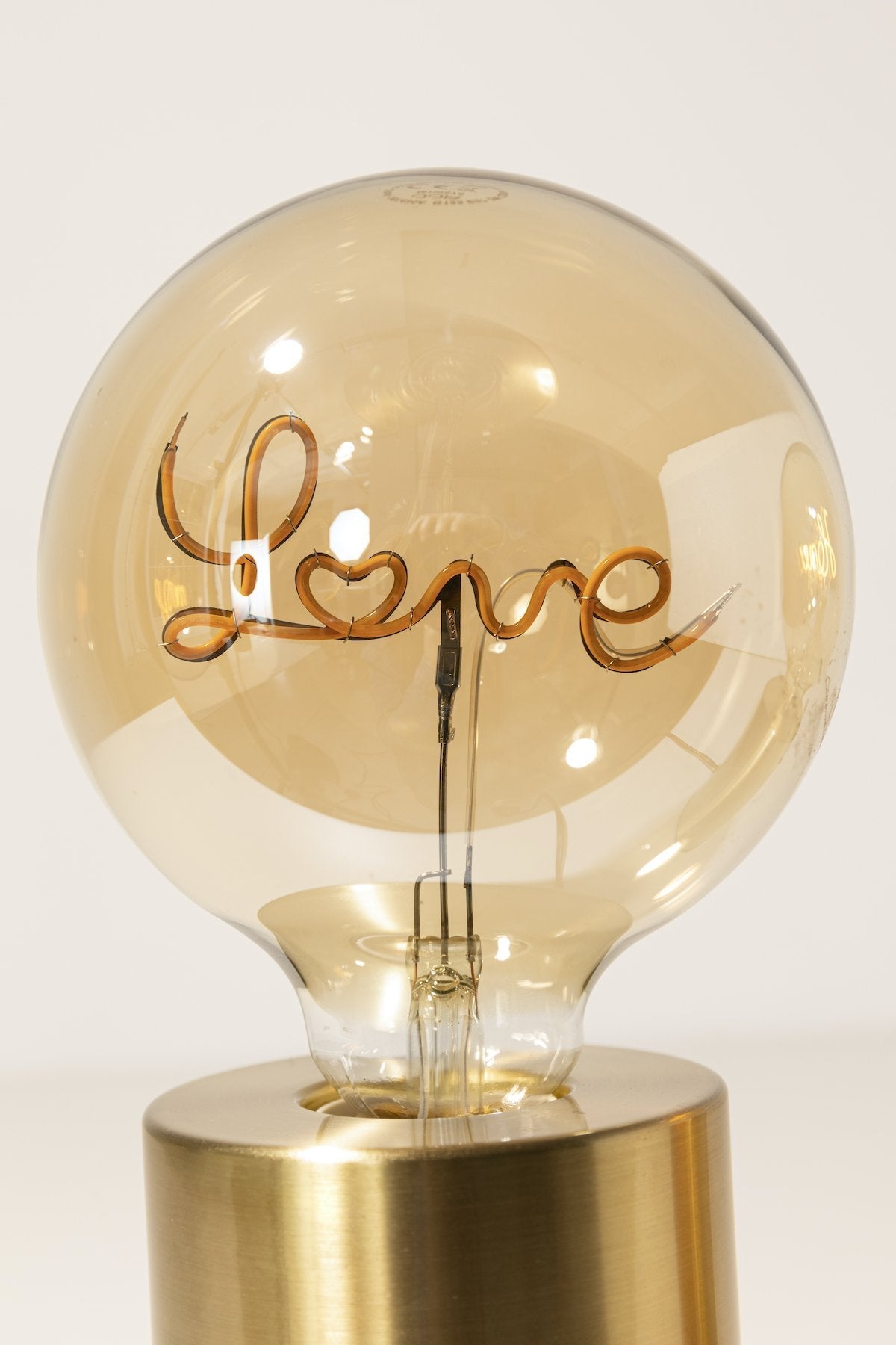 Lampara Love Dorada · Deco ·