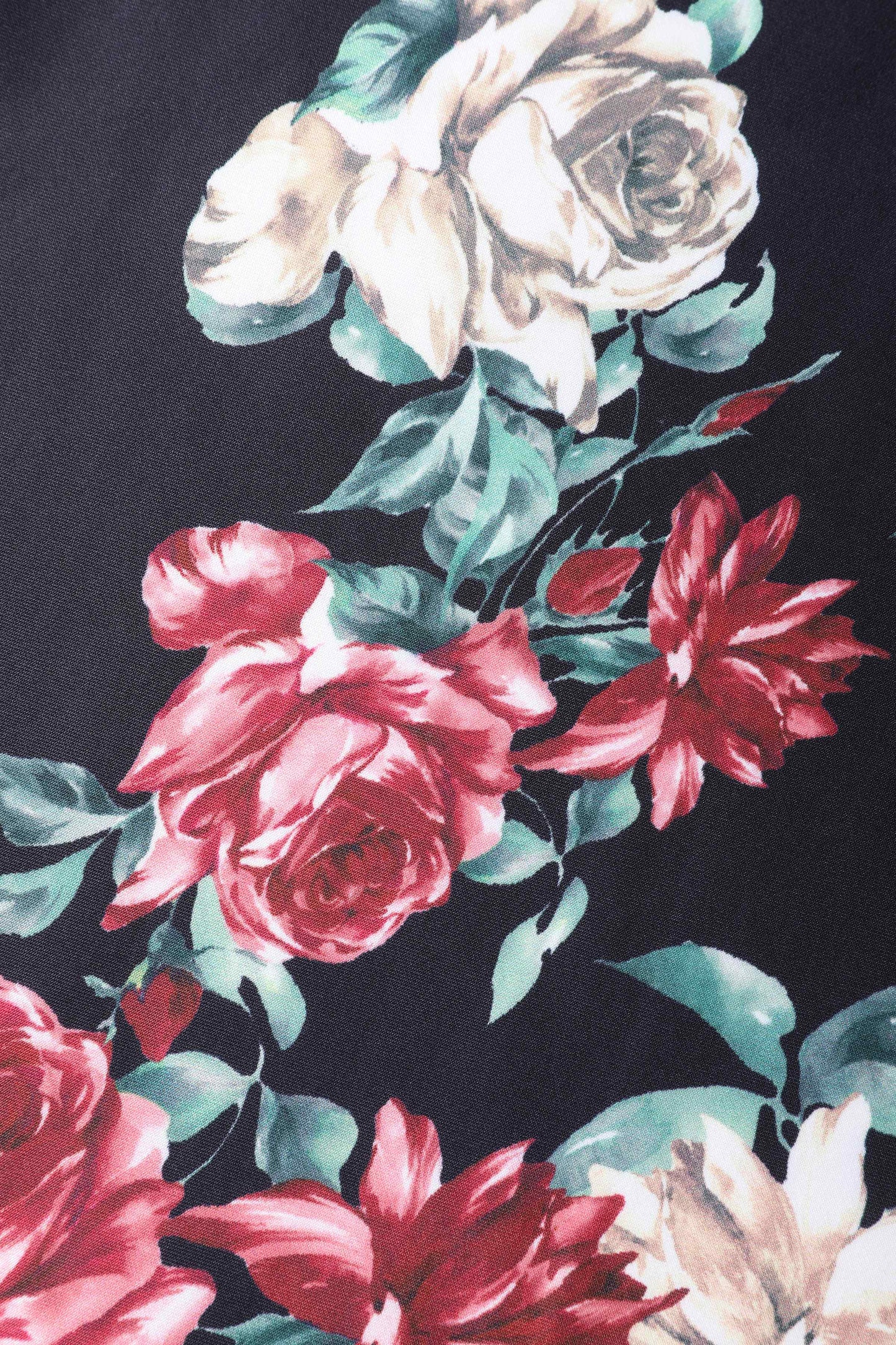 Lily Black Falling Rose Off Shoulder Dress