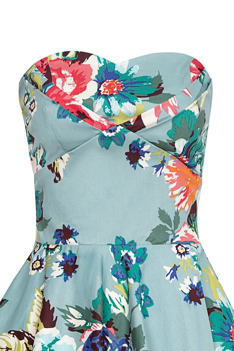 Melissa Retro Blue Floral Dress