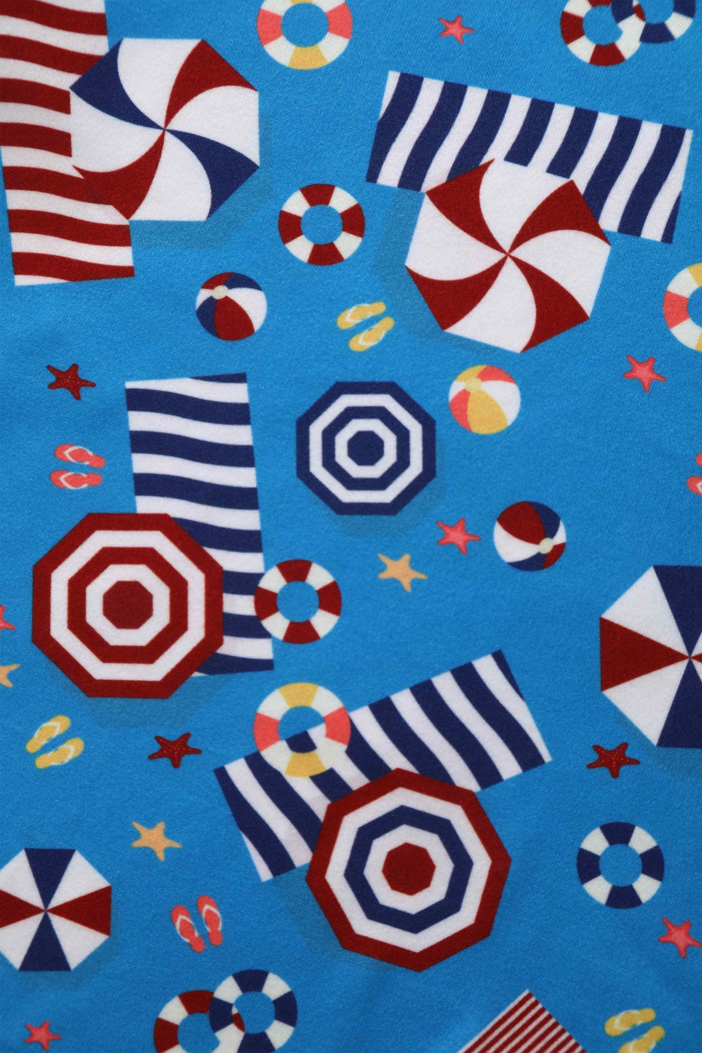 Matilda Wrap Dress In Blue Parasol Print