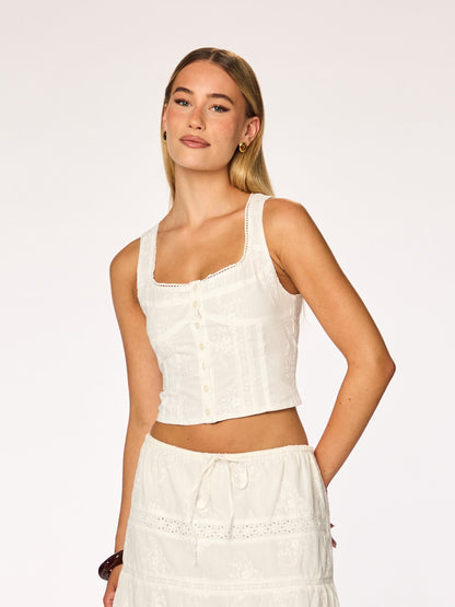 ELLA - Sleeveless Top • White