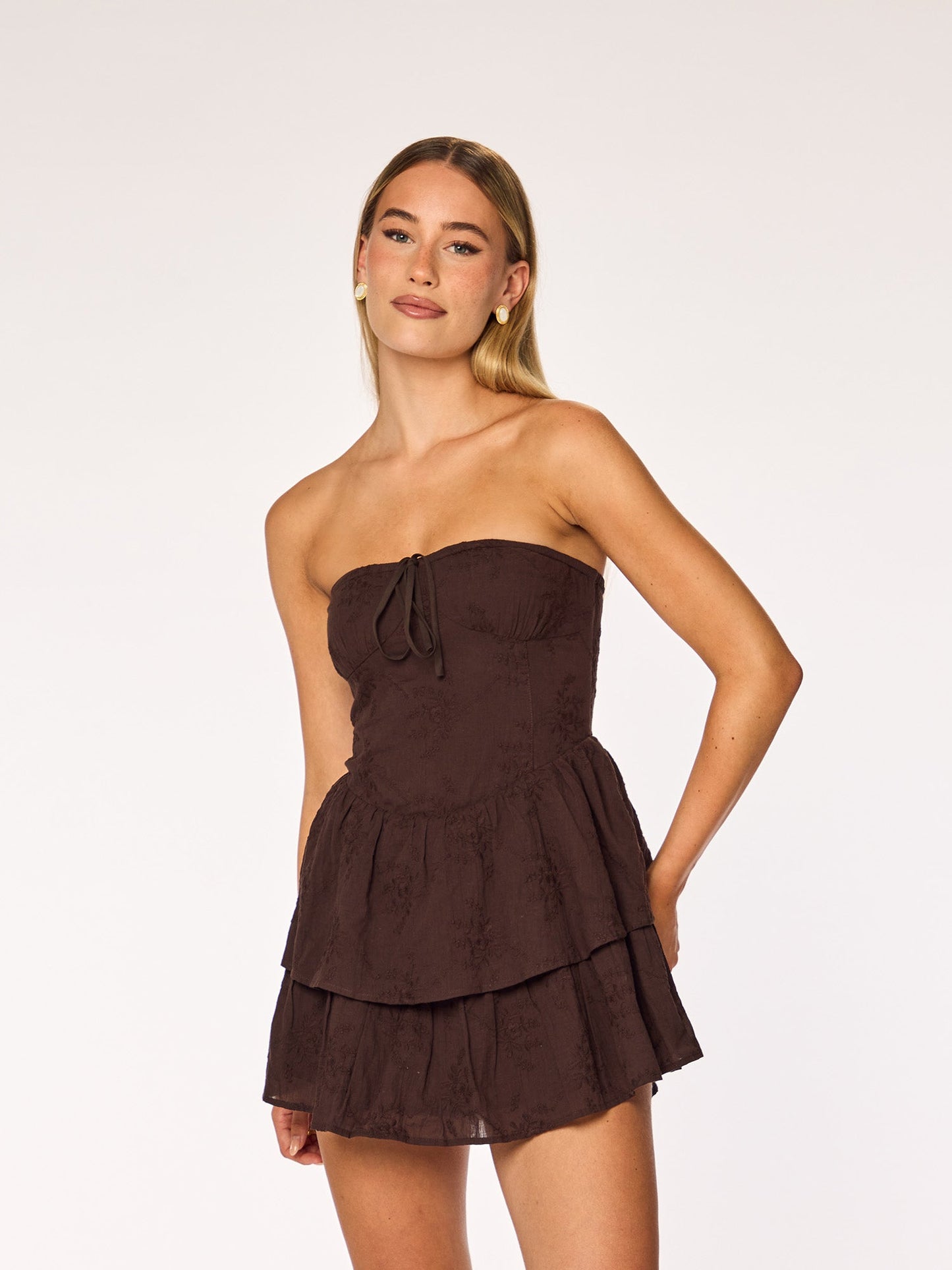 ELLA - Mini Dress • Cocoa