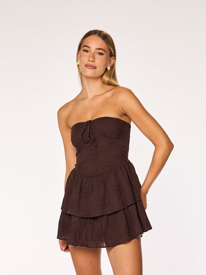ELLA - Mini Dress • Cocoa
