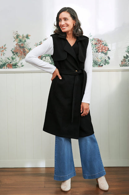 Tyra Sleeveless Jacket Black