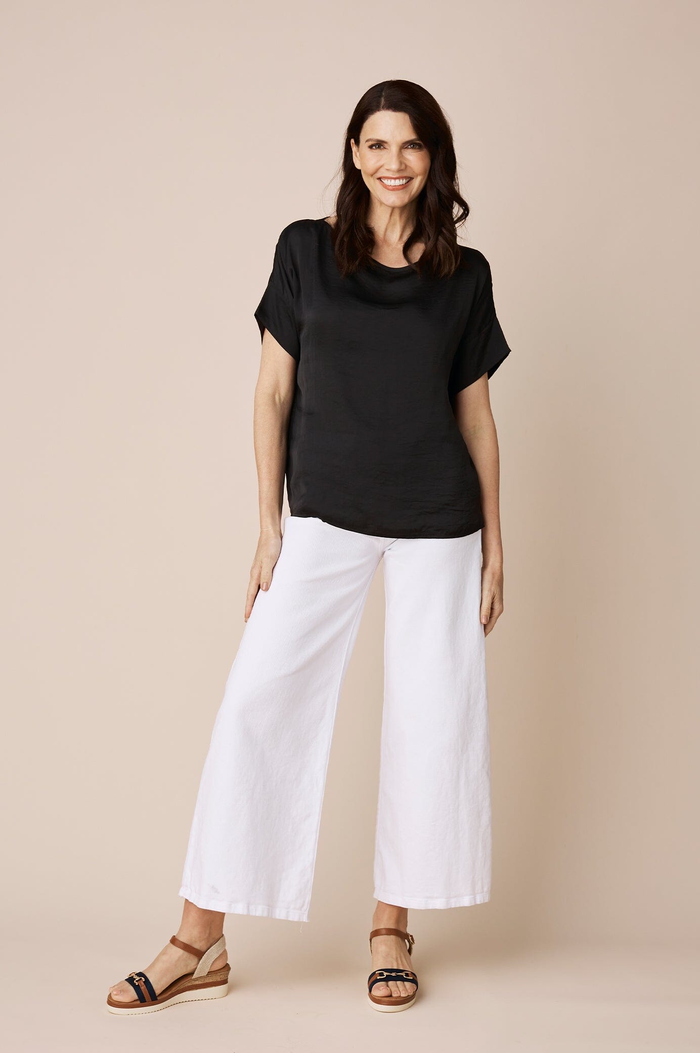 Bianca Short Sleeve Top Black