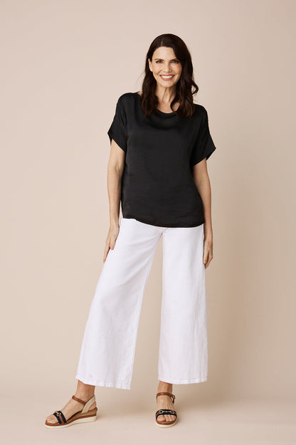 Bianca Short Sleeve Top Black