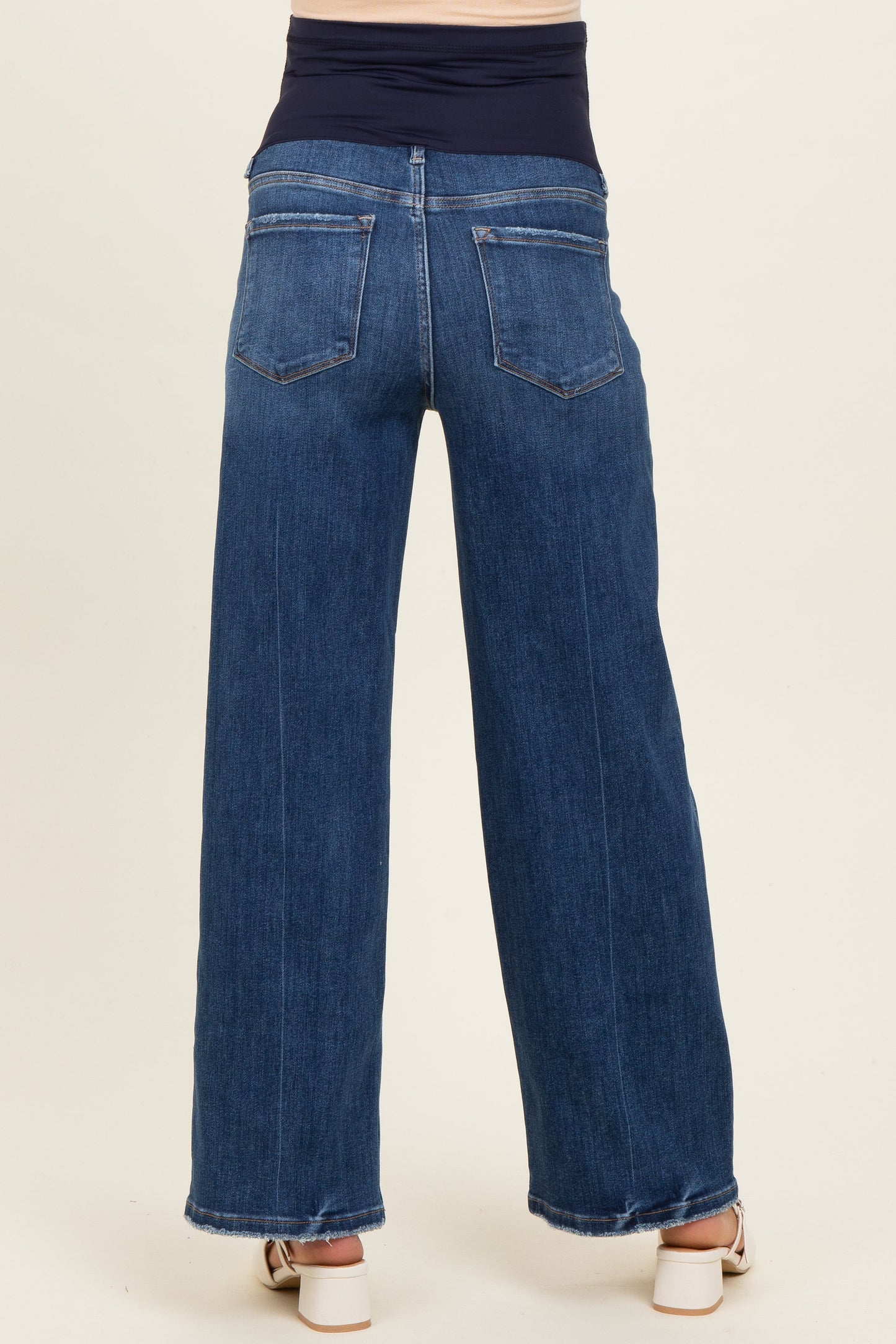 Navy Dark Wash Straight Leg Maternity jeans