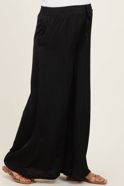 Black Palazzo Wide Leg Maternity Pants
