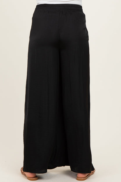 Black Palazzo Wide Leg Maternity Pants