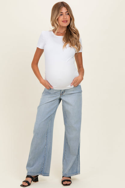 Super Light Maternity Wide Leg Jeans