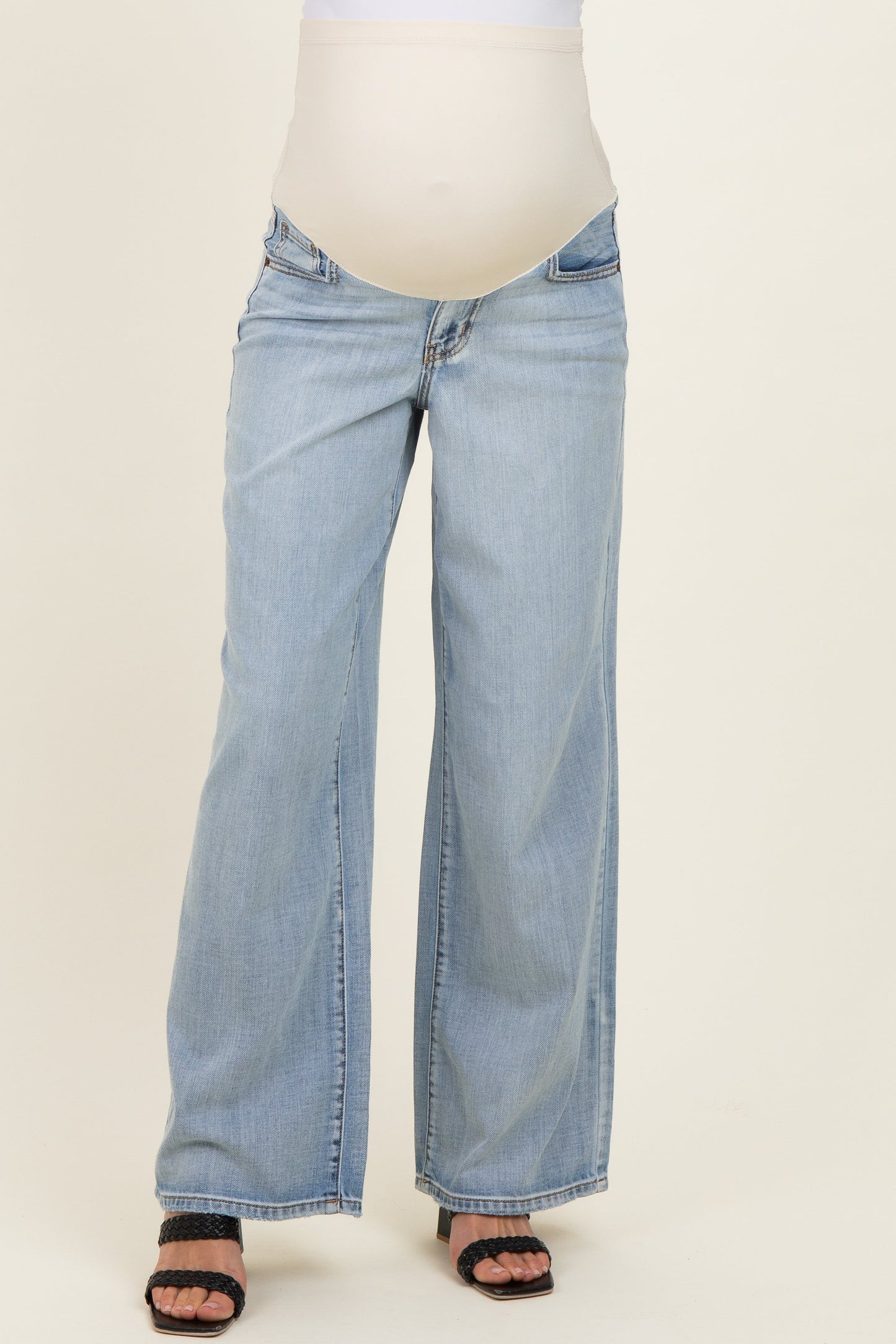 Super Light Maternity Wide Leg Jeans