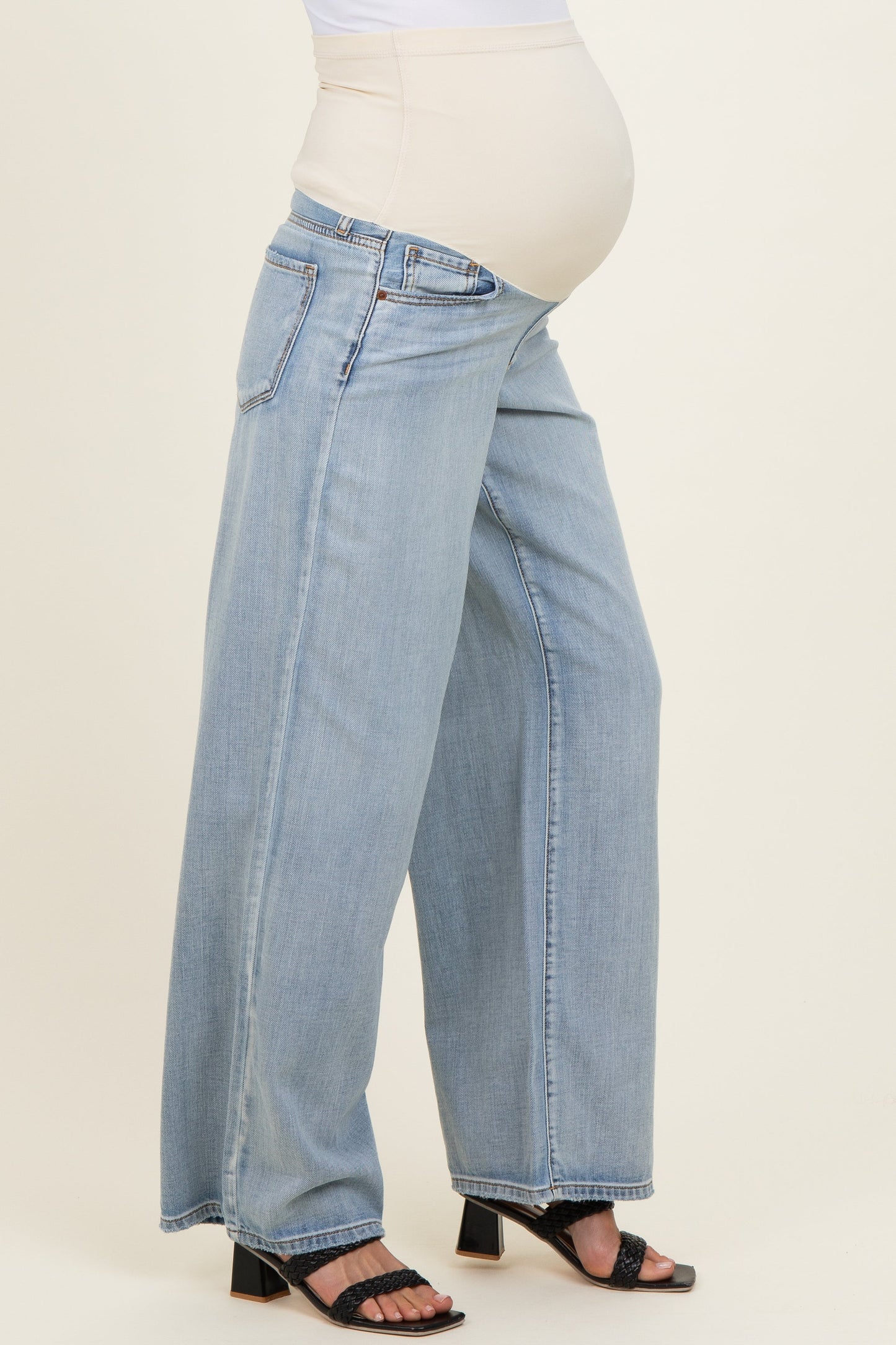 Super Light Maternity Wide Leg Jeans