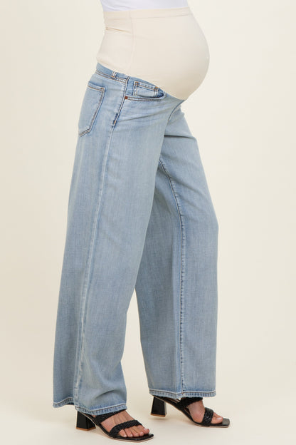 Super Light Maternity Wide Leg Jeans