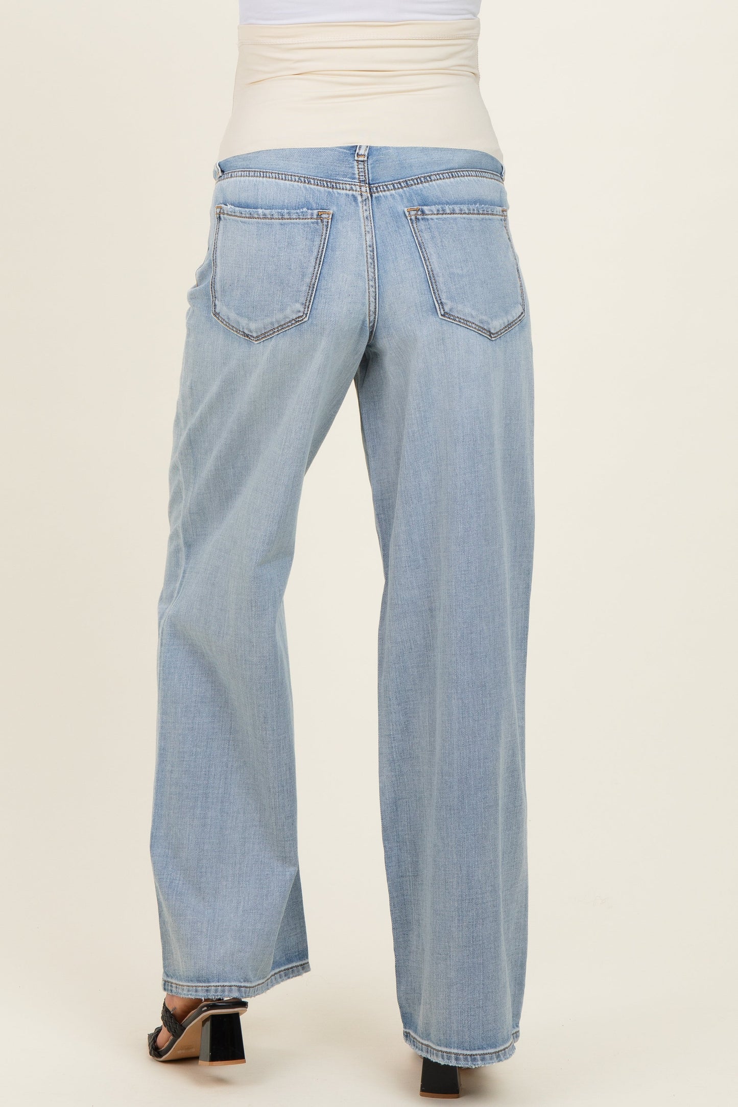 Super Light Maternity Wide Leg Jeans