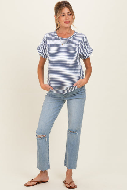 Light Straight Leg Maternity Jeans