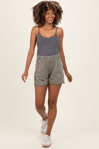 Willow Mineral Wash Terry Maternity Short