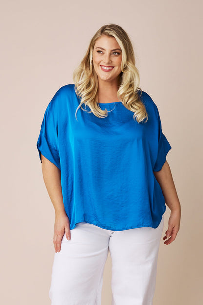 Bianca Short Sleeve Top Cobalt