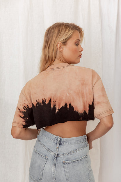 Rolling Stones Tie Dye Classic Crop Tee