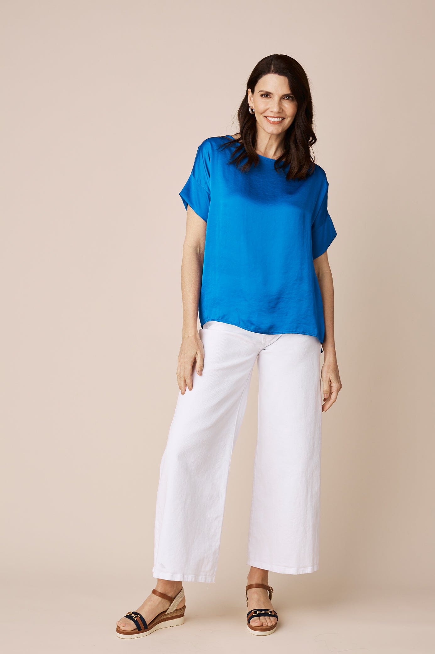 Bianca Short Sleeve Top Cobalt