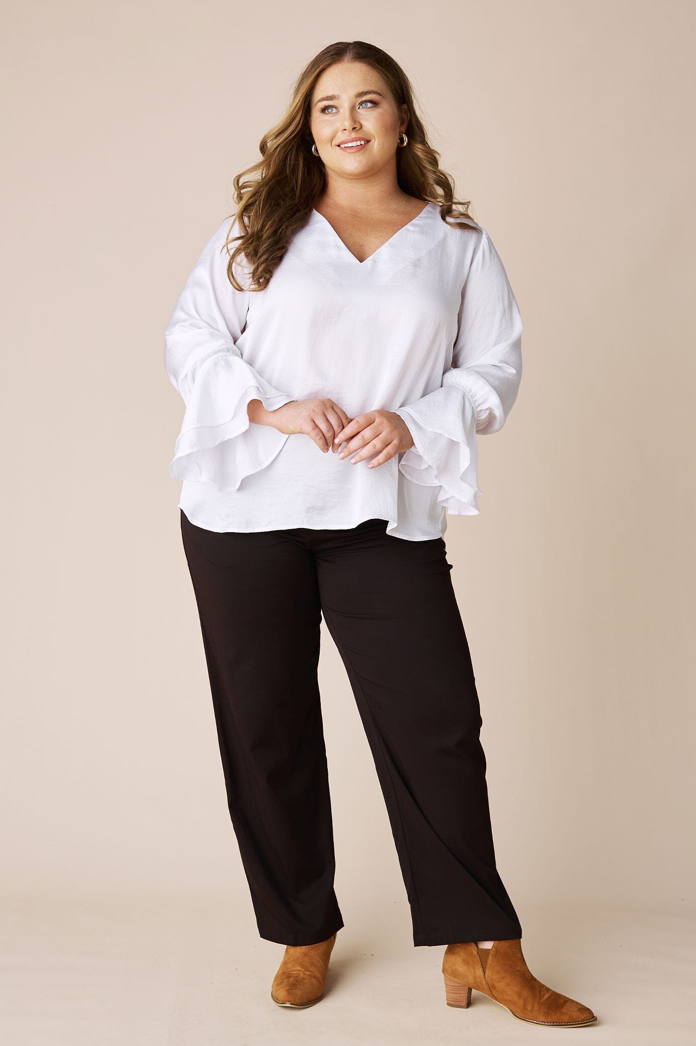 Lola Long Sleeve Top White