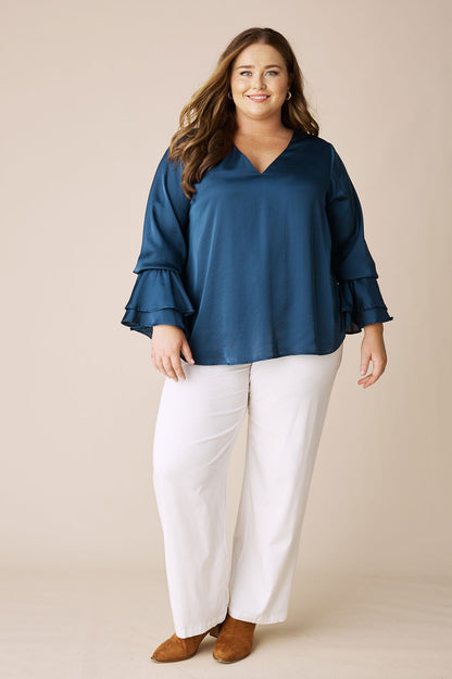 Lola Long Sleeve Top Navy