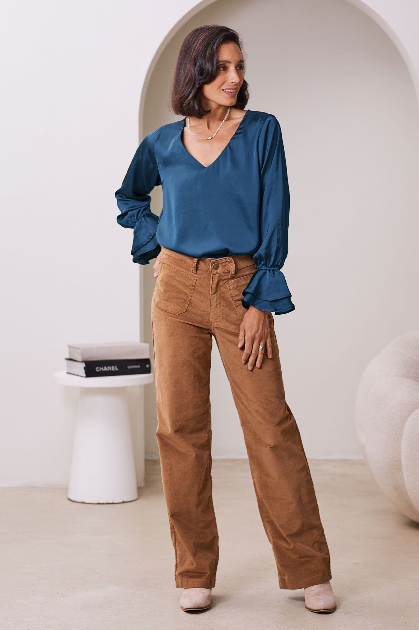 Lola Long Sleeve Top Navy