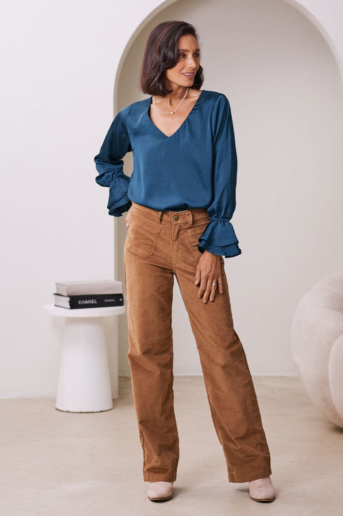 Lola Long Sleeve Top Navy